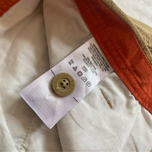 Columbia Men’s Shorts Sz 30 Tan Cotton High Rise Pockets Hiking Lightweight - Picture 6 of 7
